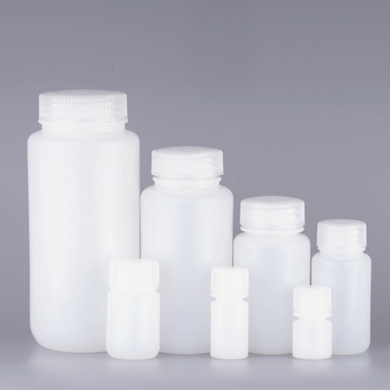 15 مل الشركة المصنعة زجاجات معقمة HDPE PP الكيميائية البلاستيكية واسعة الفم كاشف للاستخدام المعملي