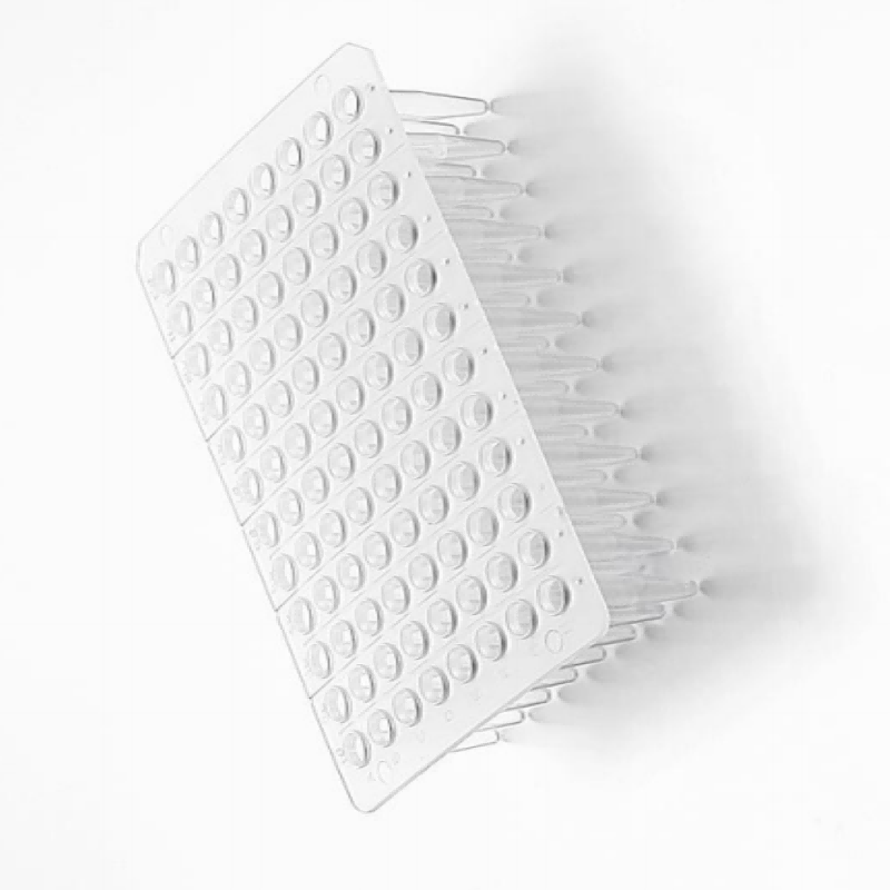 PCR لوحة 0.1 مللي غير متجنب ، قالب لوحة PCR أبيض اللون