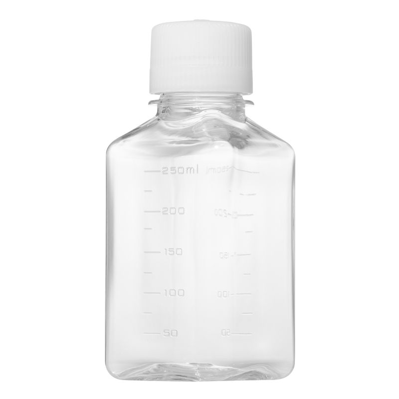 250 مل من زجاجات الوسائط المربعة PET المعقمات زجاجات الوسائط البلاستيكية PETG